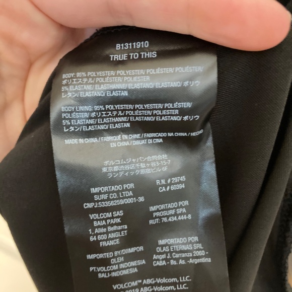 Volcom Black Mini Dres with Floral design Sweetheart Neckline Small - Picture 8 of 9